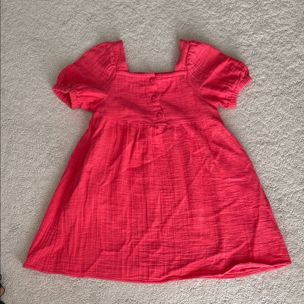 Cat & Jack Vibrant Red Casual Kids Dress